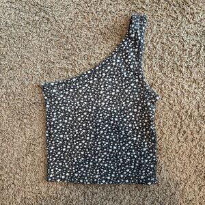 American Eagle One-Shoulder Cropped Tank Top